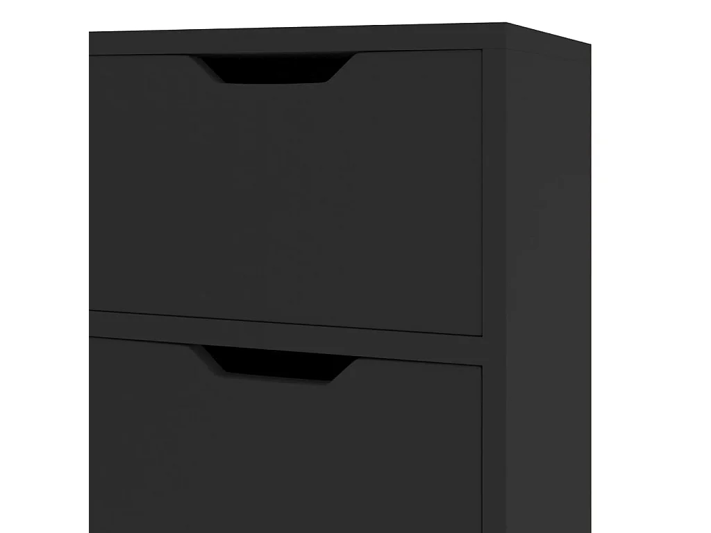 Buffet noir 90x30x72 cm bois d'ingénierie