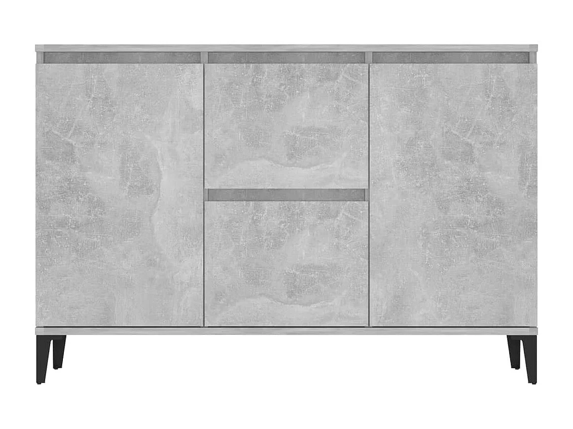 Credenza Grigio Cemento 102x35x70 cm in Legno Multistrato