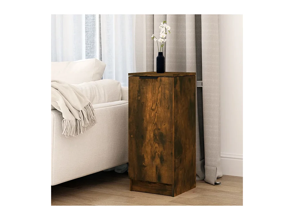 Buffet Chêne fumé 30x30x70 cm Bois d'ingénierie