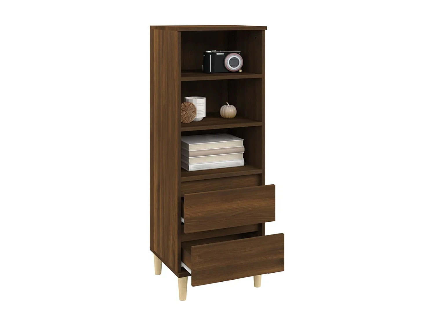 Buffet haut Chêne marron 40x36x110 cm Bois d'ingénierie