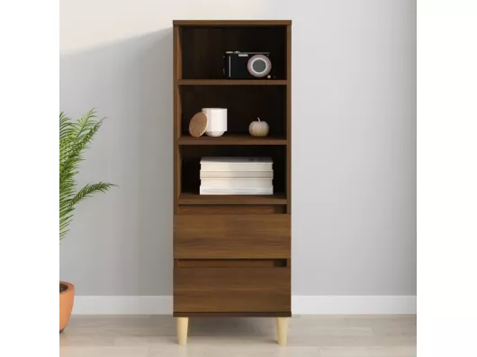 Kauf Unique Highboard Braun Eichen-Optik 40x36x110 cm Holzwerkstoff