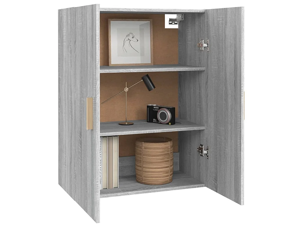 Hängeschrank Grau Sonoma 69,5x34x90 cm