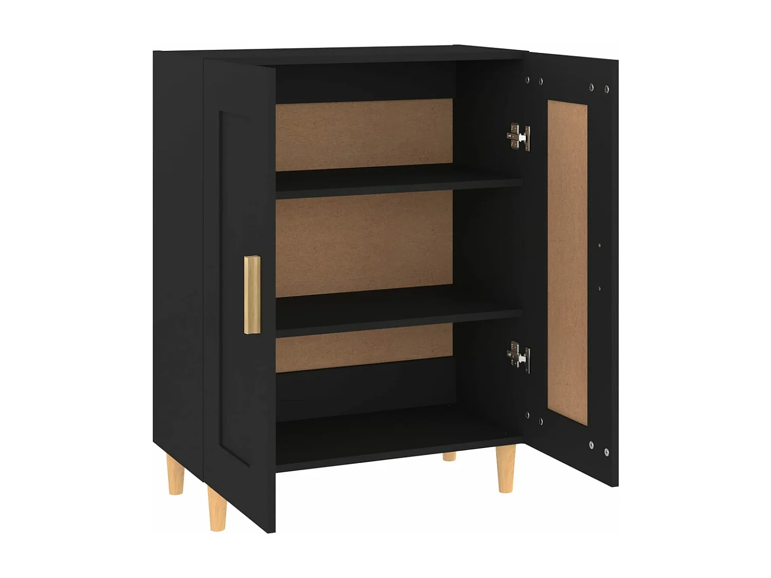 Dressoir 69,5x34x90 cm bewerkt hout zwart