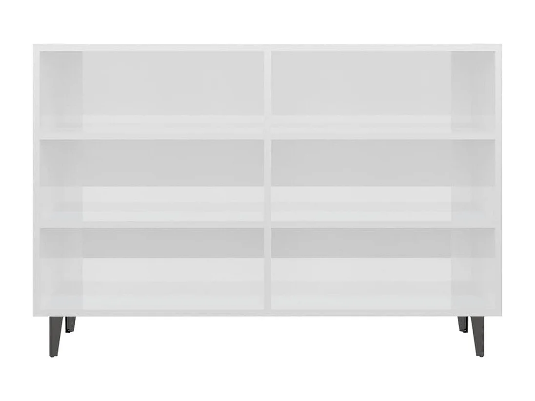 Dressoir 103,5x35x70 cm bewerkt hout hoogglans wit