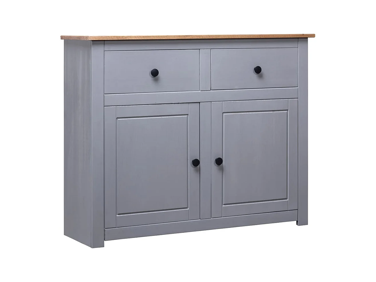 Dressoir Panama Range 93x40x80 cm massief grenenhout grijs