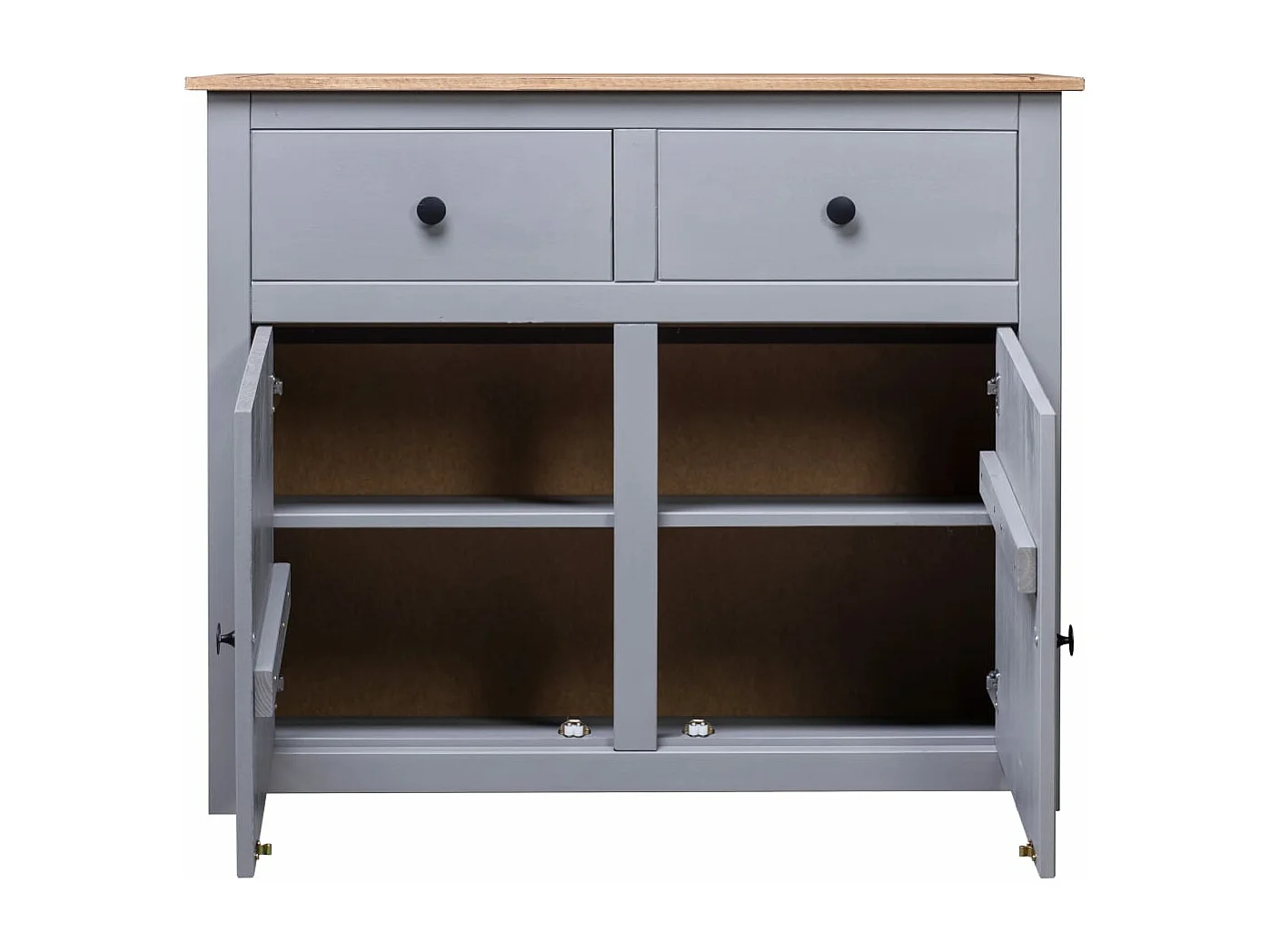 Buffet Gris 93x40x80 cm Pin solide Assortiment Panama