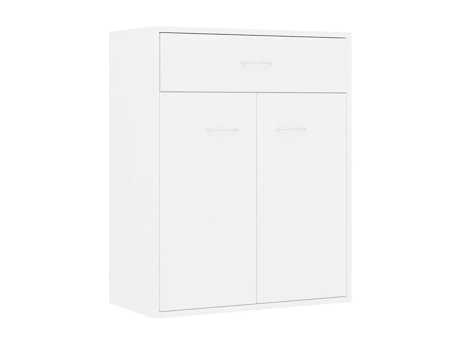 Dressoir 60x30x75 cm bewerkt hout wit