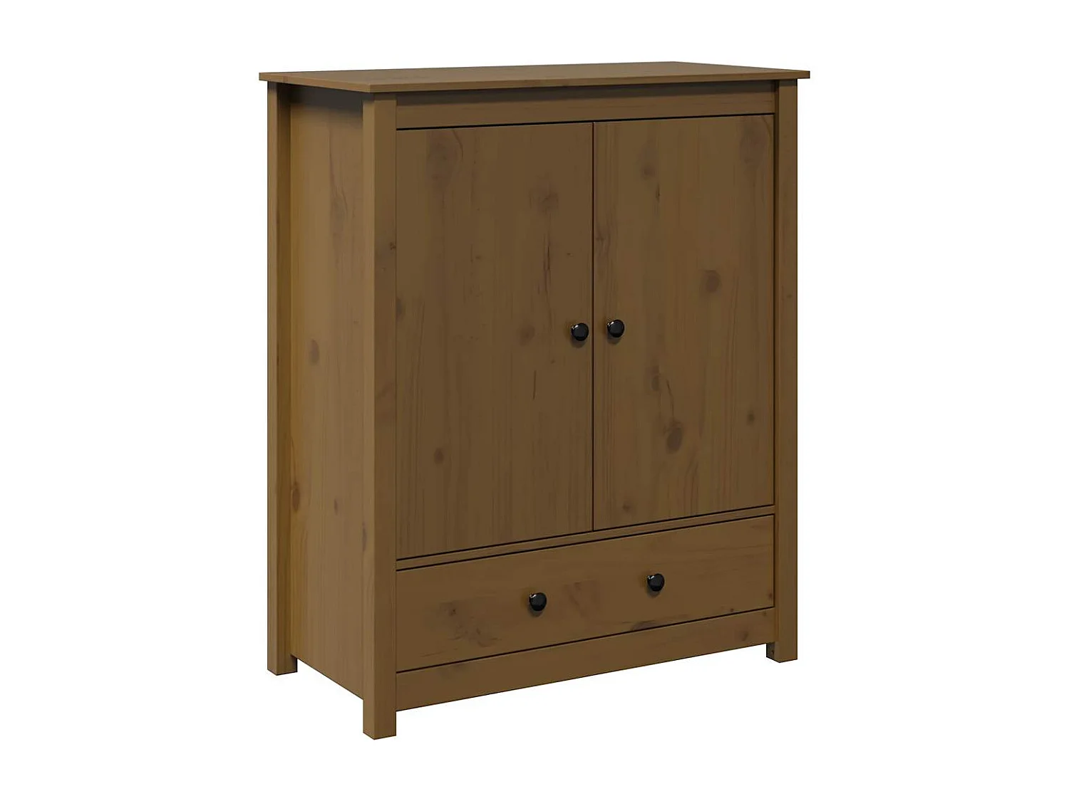 Hoge kast 83x41,5x100 cm massief grenenhout honingbruin