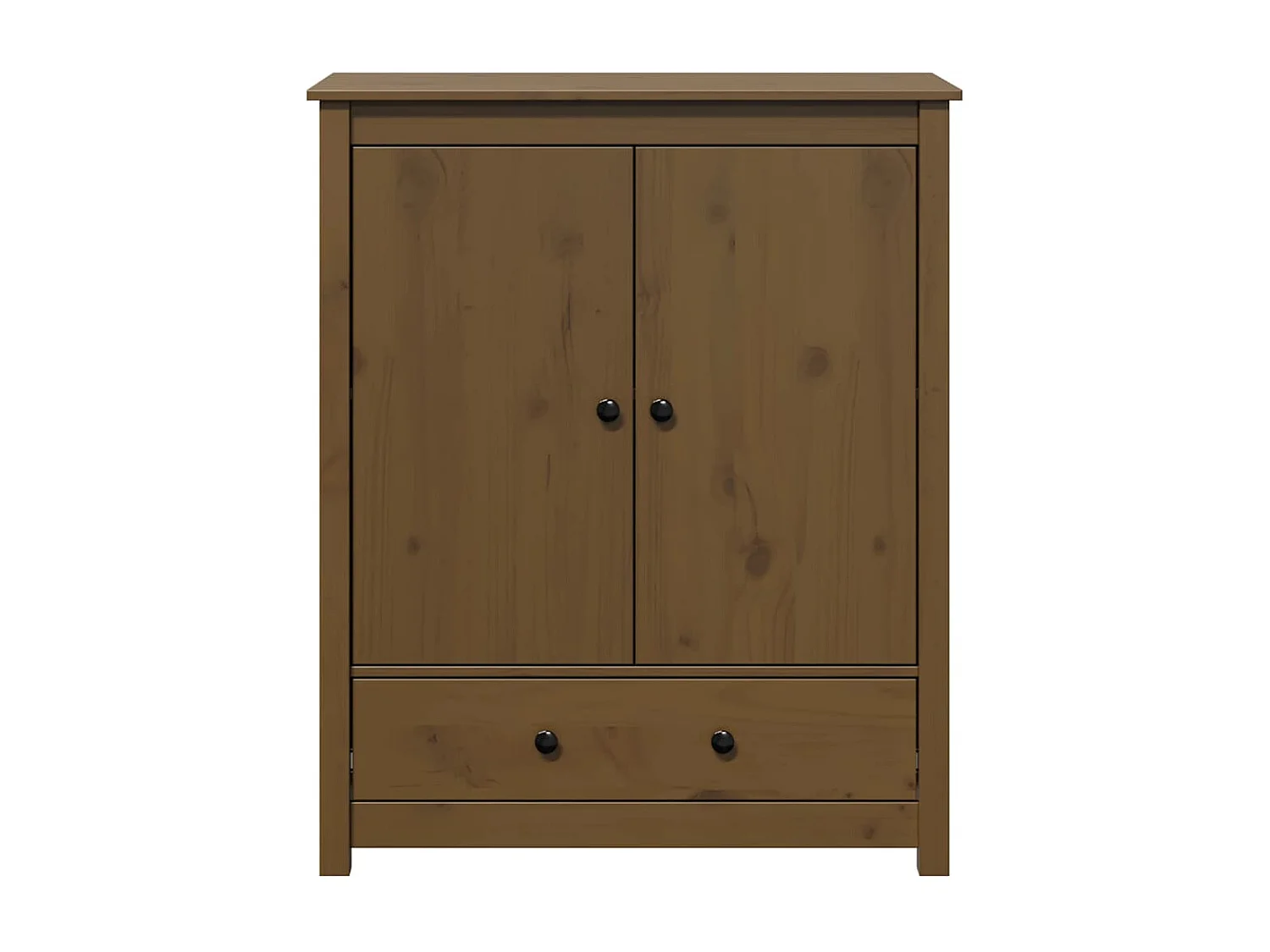 Hoge kast 83x41,5x100 cm massief grenenhout honingbruin