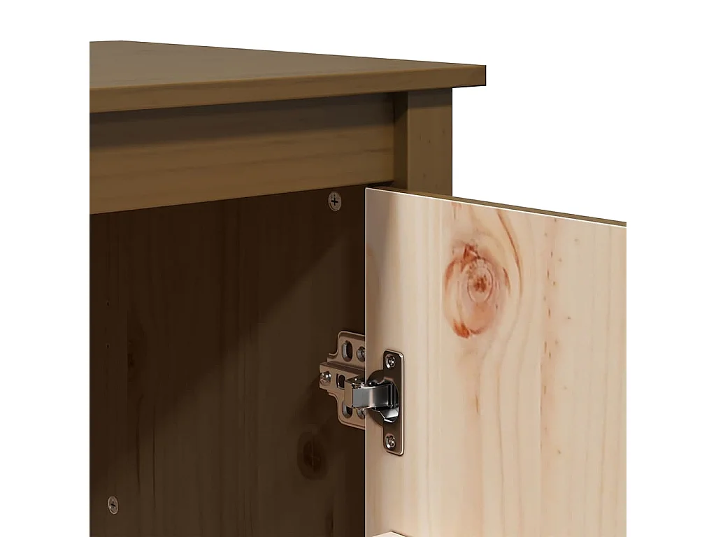 Hoge kast 83x41,5x100 cm massief grenenhout honingbruin