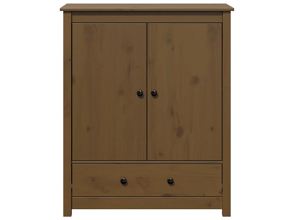 Hoge kast 83x41,5x100 cm massief grenenhout honingbruin