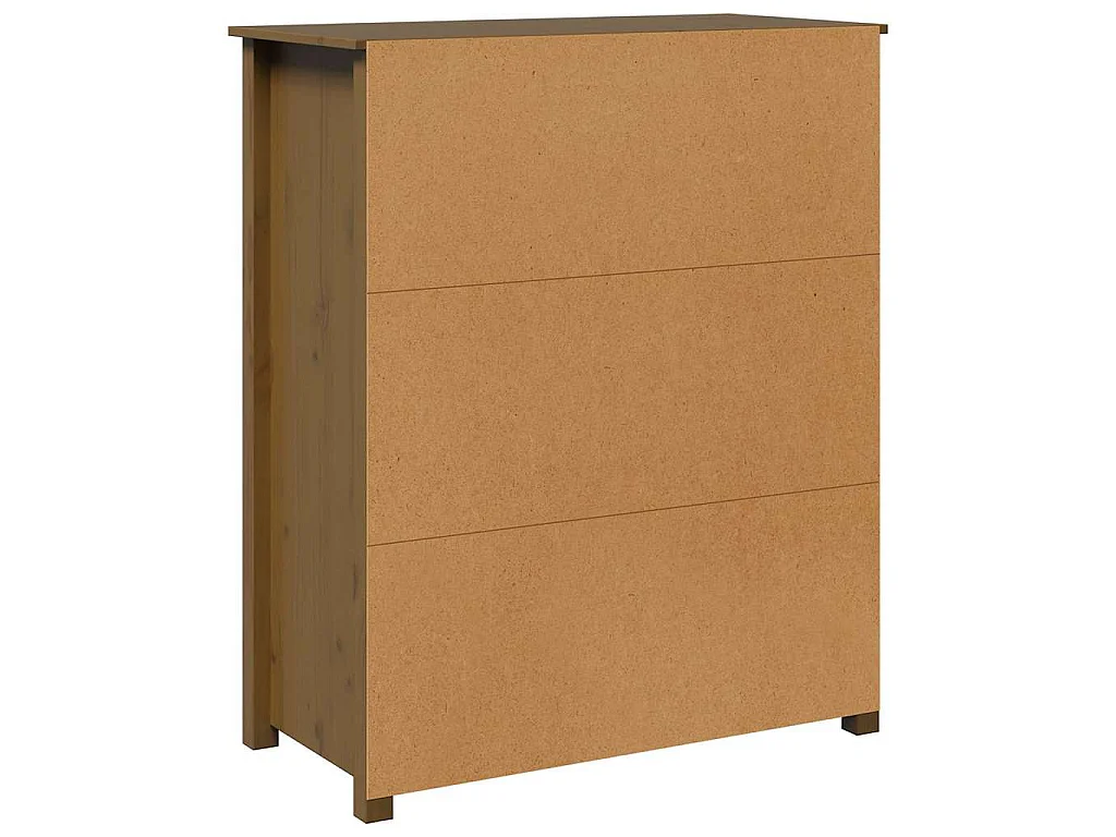 Hoge kast 83x41,5x100 cm massief grenenhout honingbruin