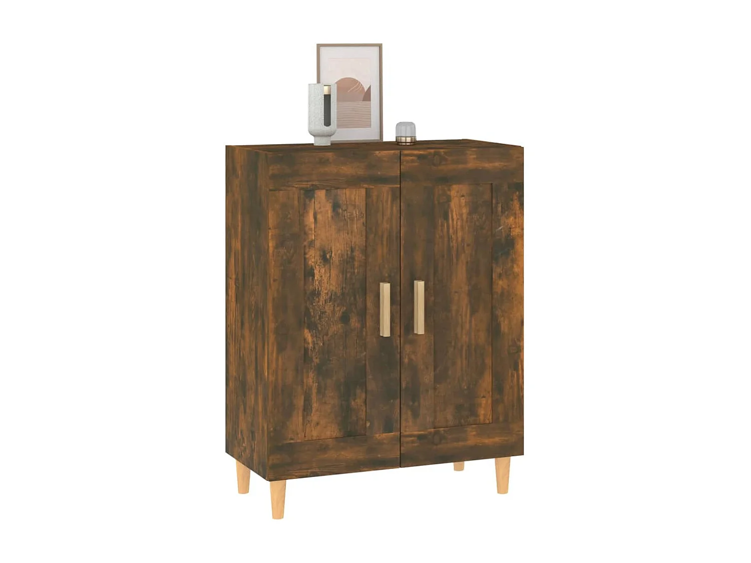 Buffet Chêne fumé 69,5x34x90 cm Bois d'ingénierie