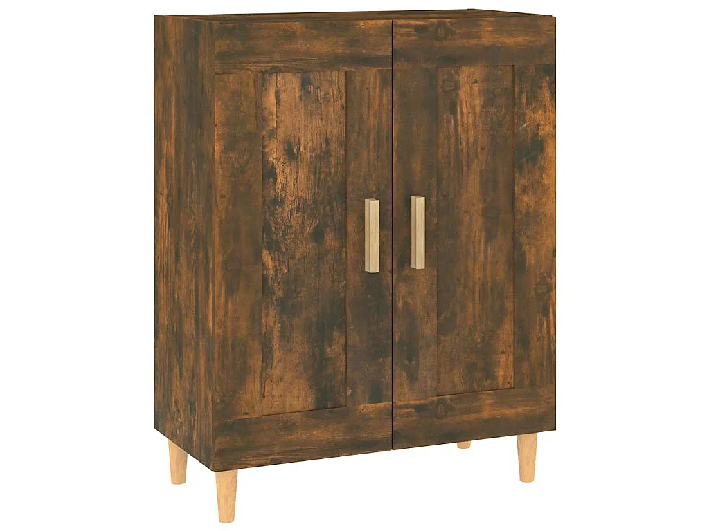 Credenza Rovere Fumo 69,5x34x90 cm in Legno Multistrato