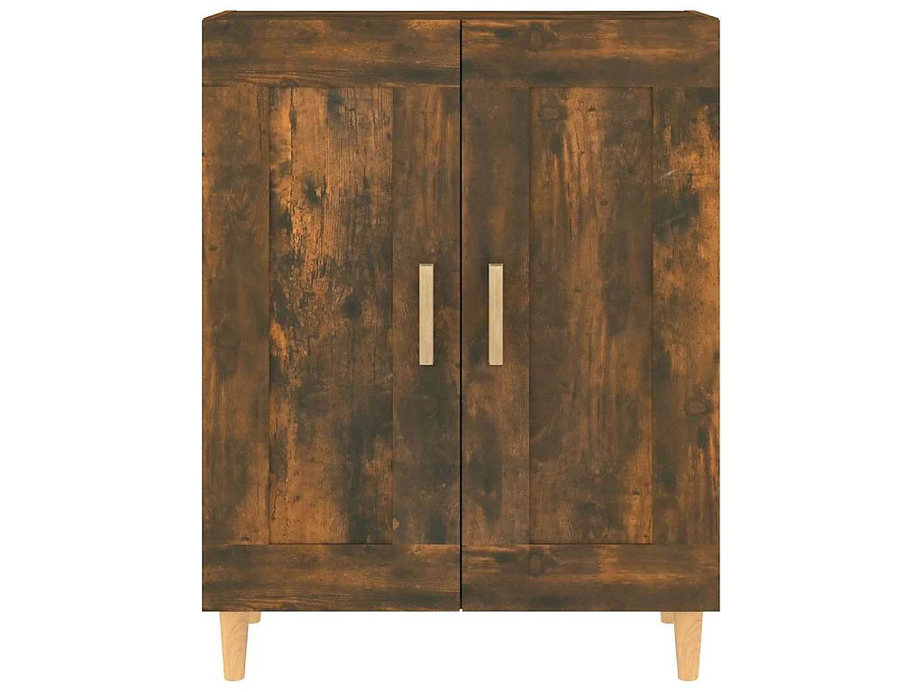 Credenza Rovere Fumo 69,5x34x90 cm in Legno Multistrato