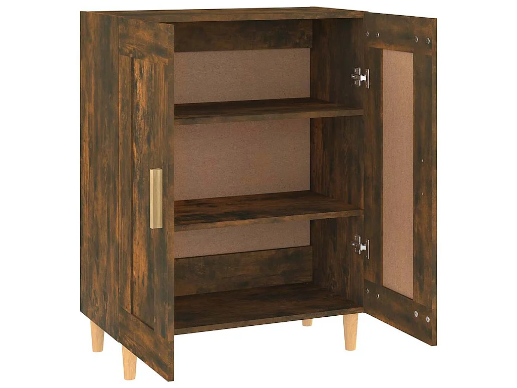 Credenza Rovere Fumo 69,5x34x90 cm in Legno Multistrato