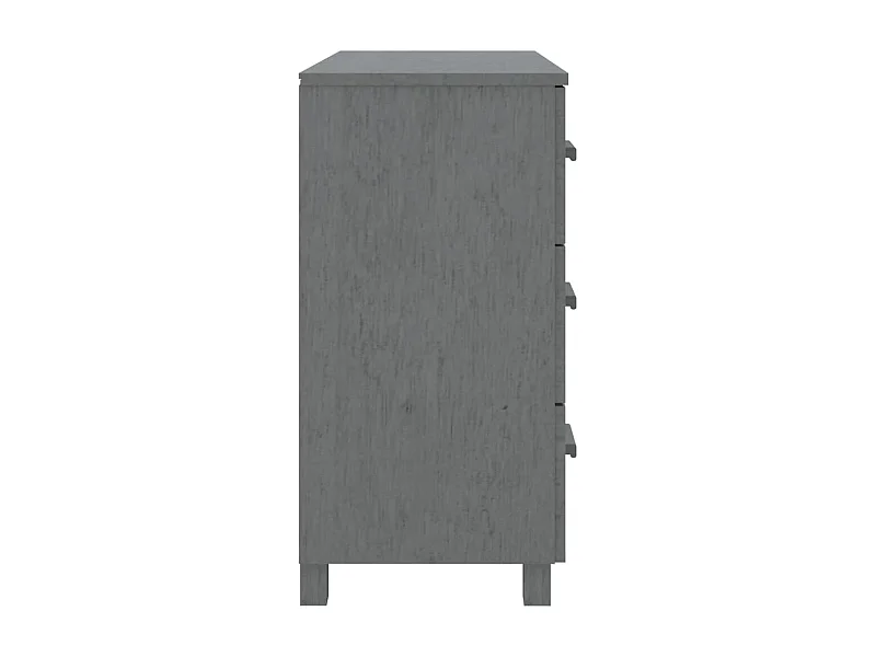 Buffet HAMAR Gris foncé 90x40x80 cm Bois massif de pin