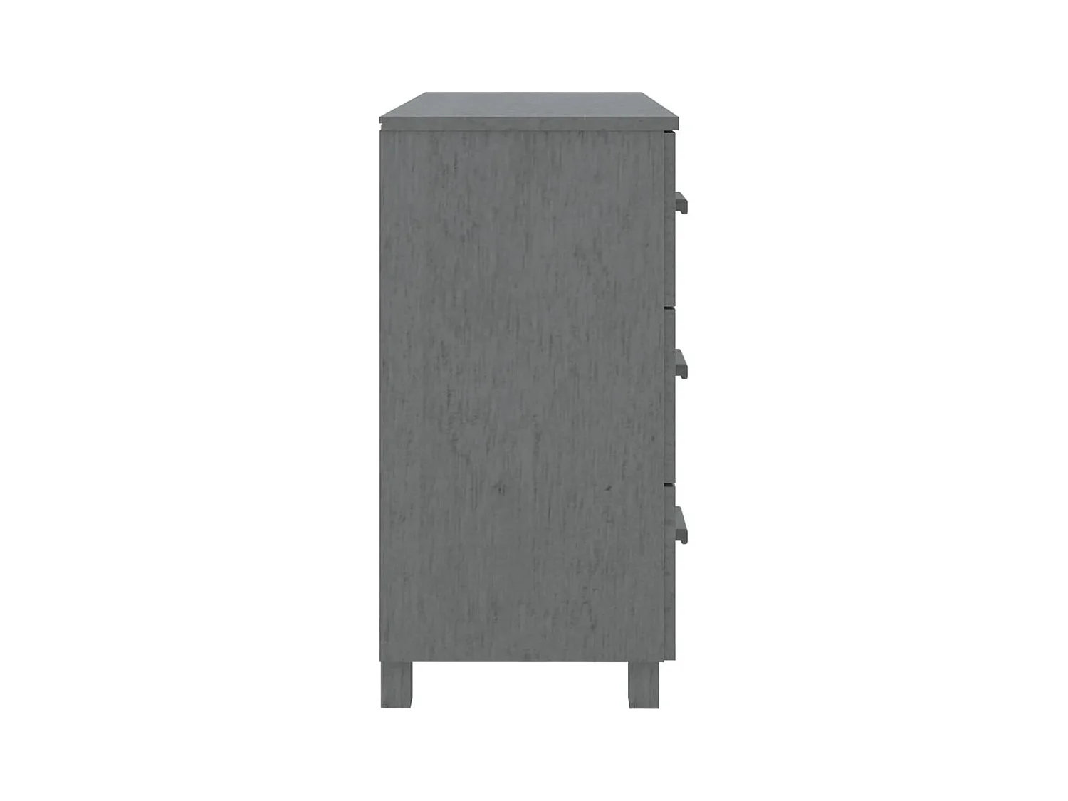 Sideboard HAMAR Dunkelgrau 90x40x80 cm Massivholz Kiefer