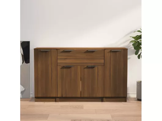 Kauf Unique Sideboards 3 Stk. Braun Eichen-Optik Holzwerkstoff