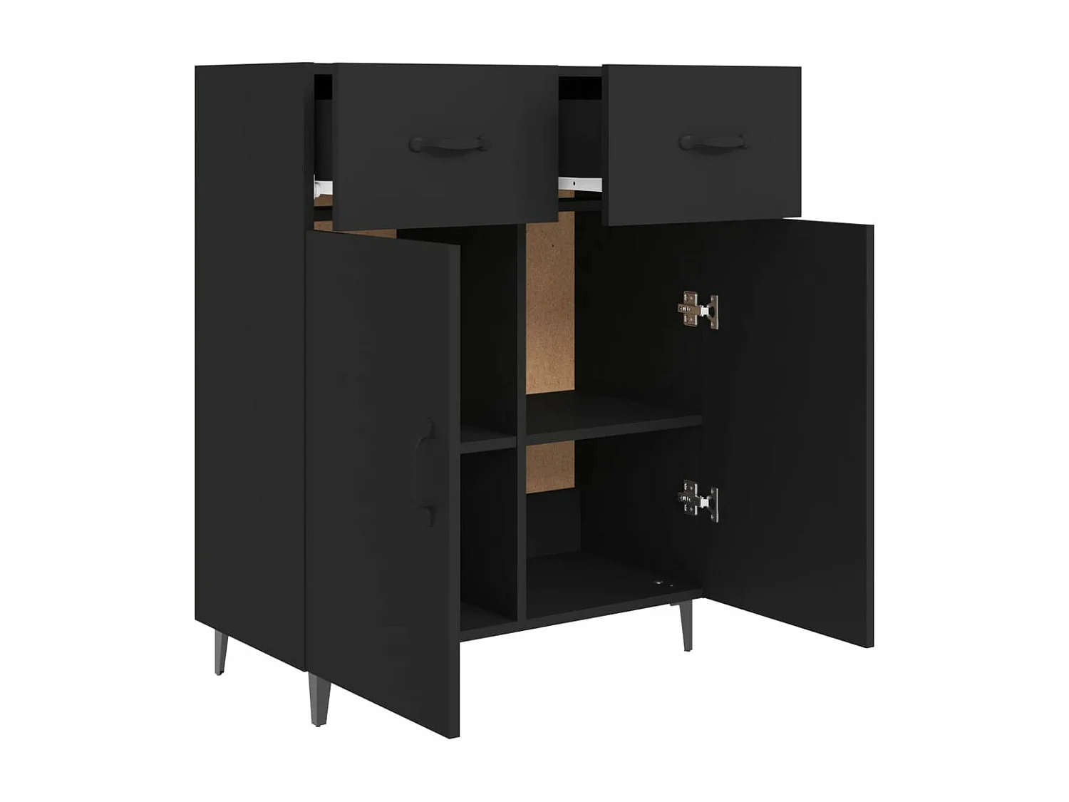 Sideboard Schwarz 69,5x34x90 cm Holzwerkstoff