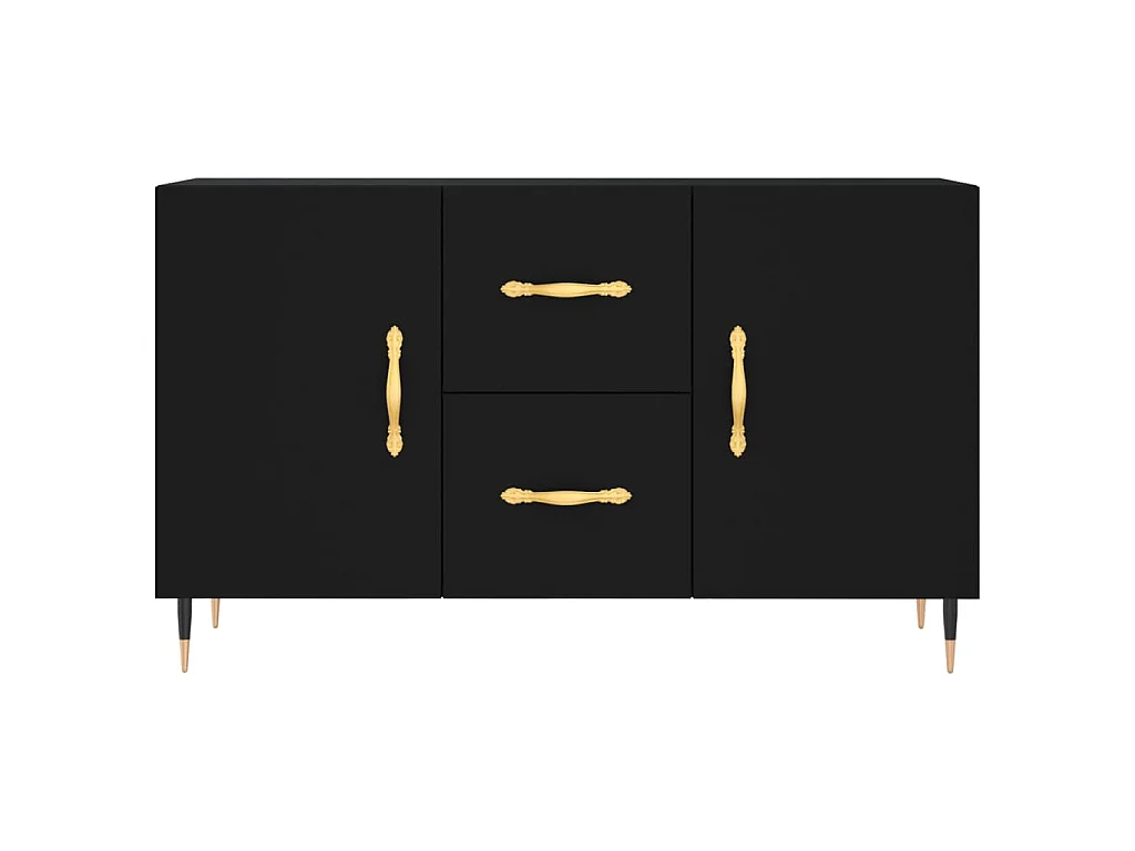 Buffet noir 100x36x60 cm bois d'ingénierie