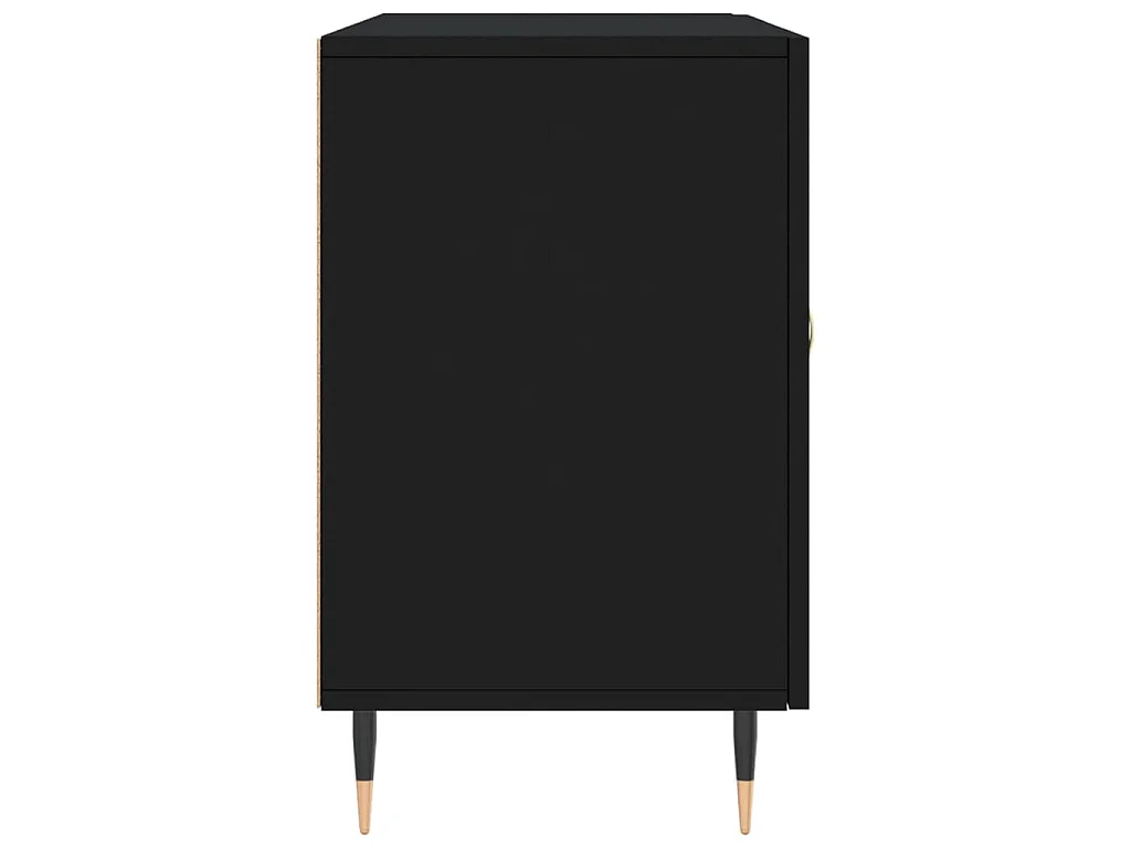 Buffet noir 100x36x60 cm bois d'ingénierie