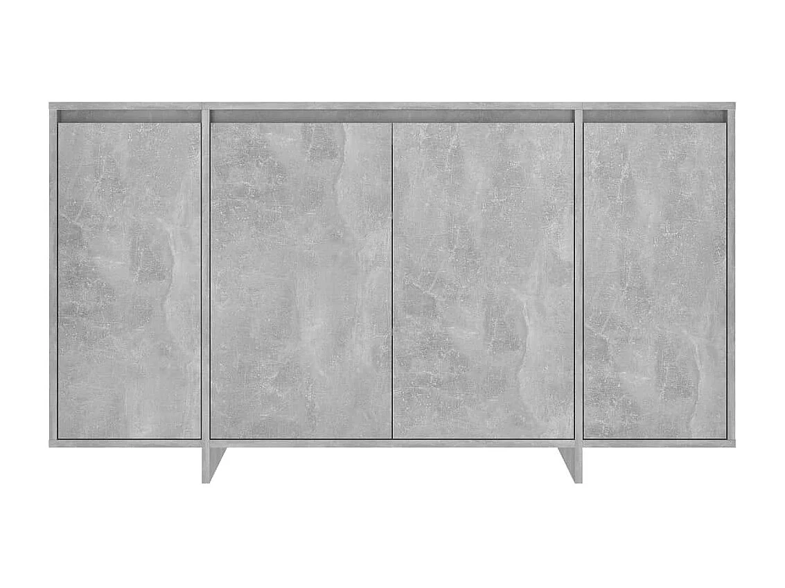 Buffet gris béton 135x41x75 cm bois d'ingénierie