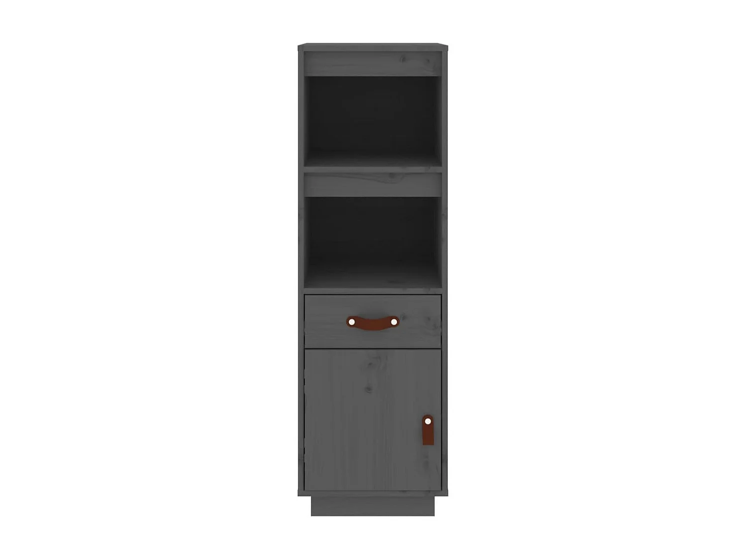 Hoge kast 34x40x108,5 cm massief grenenhout grijs