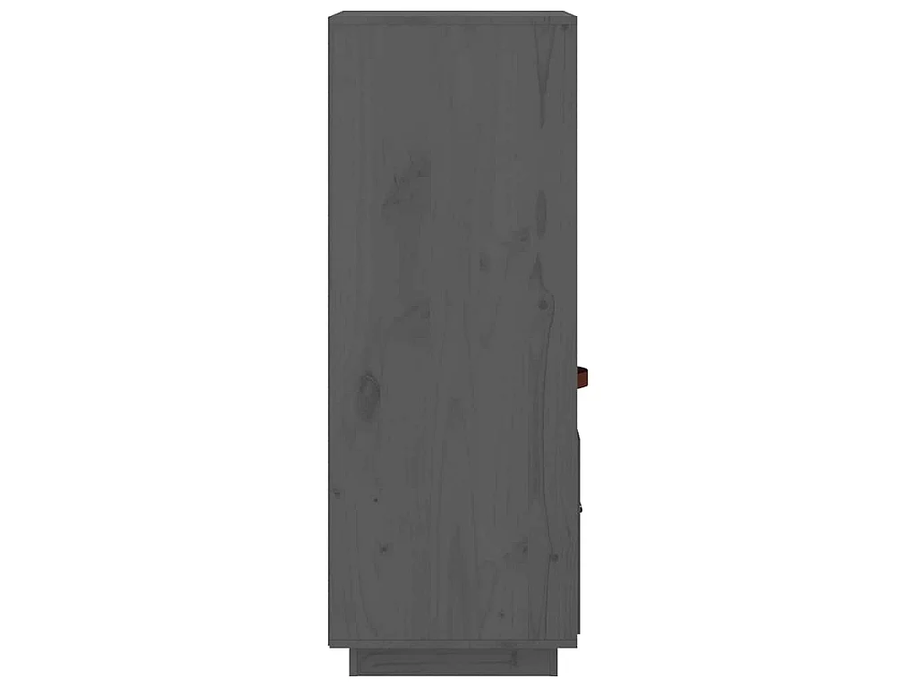 Buffet haut Gris 34x40x108,5 cm Bois massif de pin