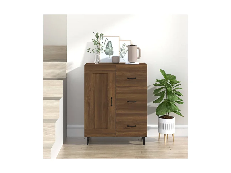 Buffet Chêne marron 69,5x34x90 cm Bois d'ingénierie