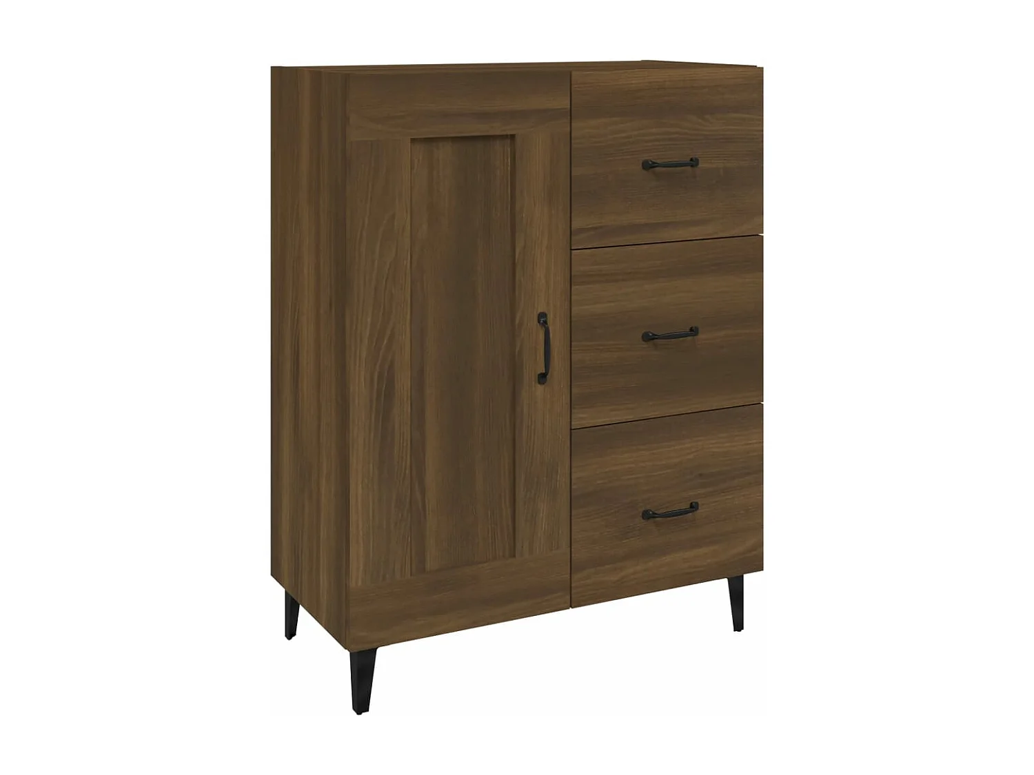 Dressoir 69,5x34x90 cm bewerkt hout bruin eikenkleur