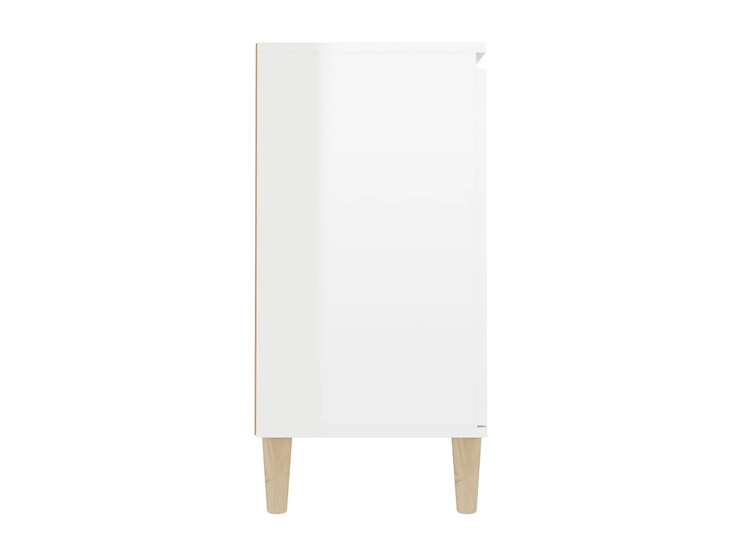 Buffet blanc brillant 101x35x70 cm bois d'ingénierie