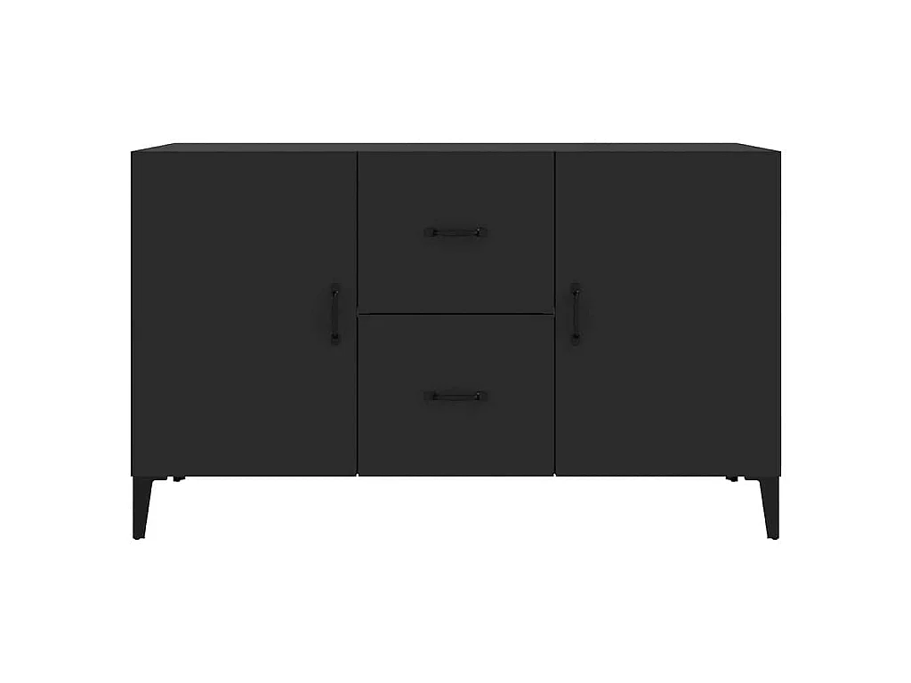 Buffet noir 100x36x60 cm bois d'ingénierie