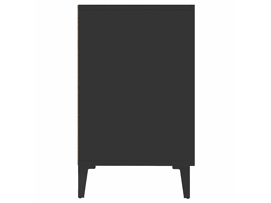 Buffet noir 100x36x60 cm bois d'ingénierie