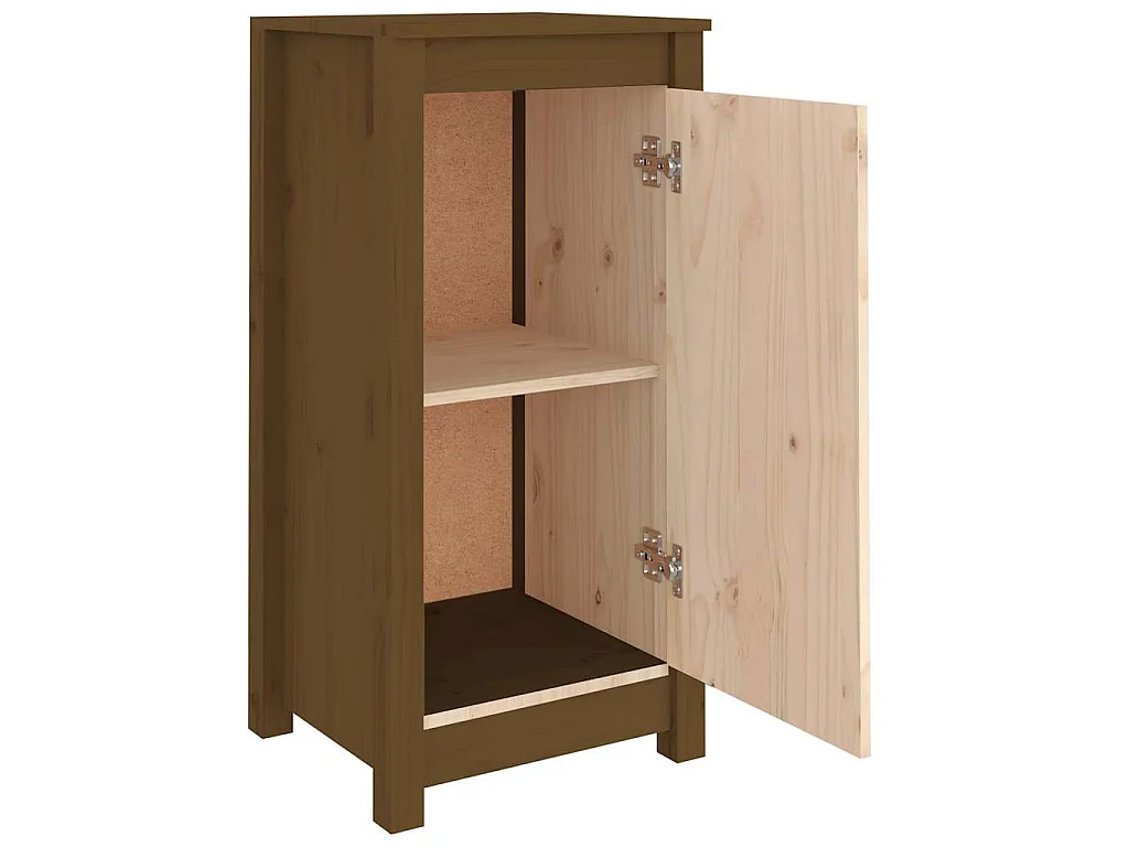 Dressoirs 2 st 39x35x80 cm massief grenenhout honingbruin