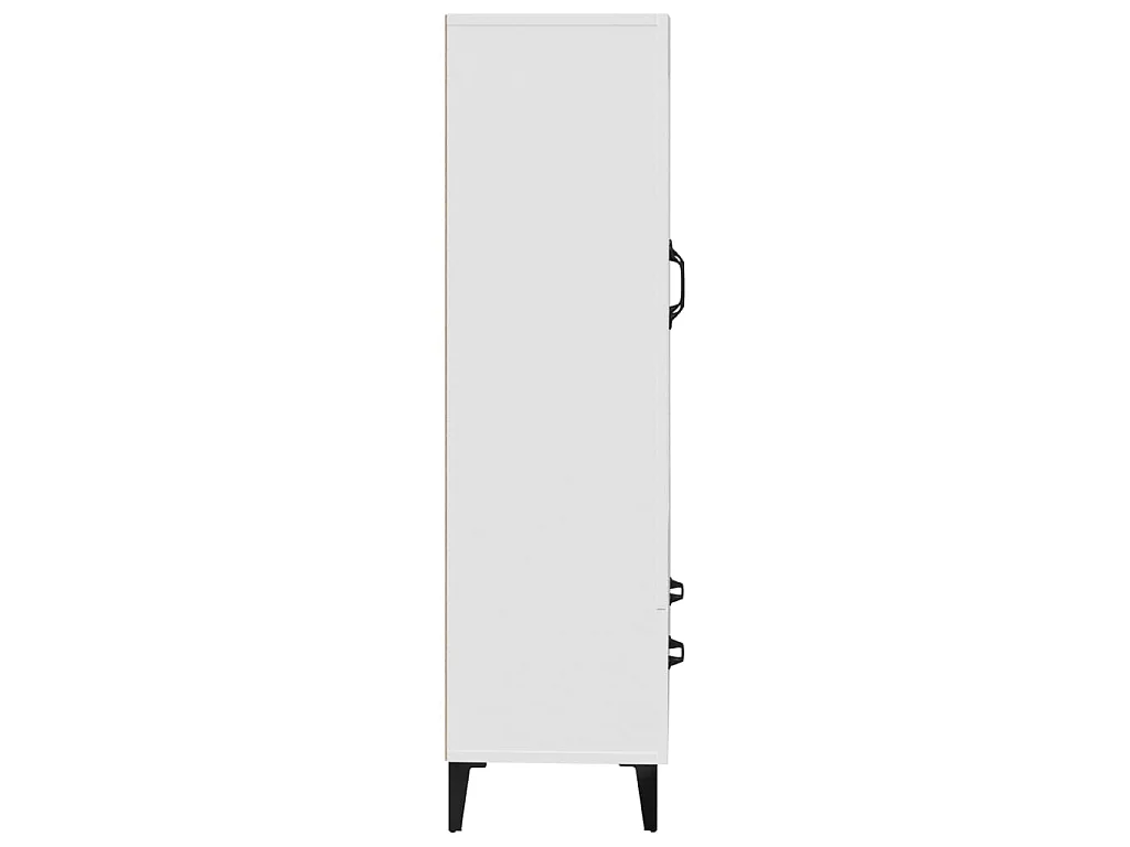 Hoge kast 70x31x115 cm bewerkt hout wit