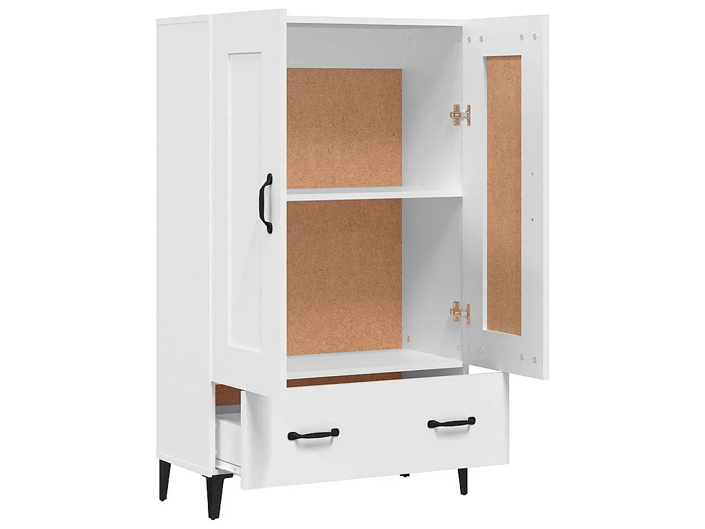 Buffet haut Blanc 70x31x115 cm Bois d'ingénierie