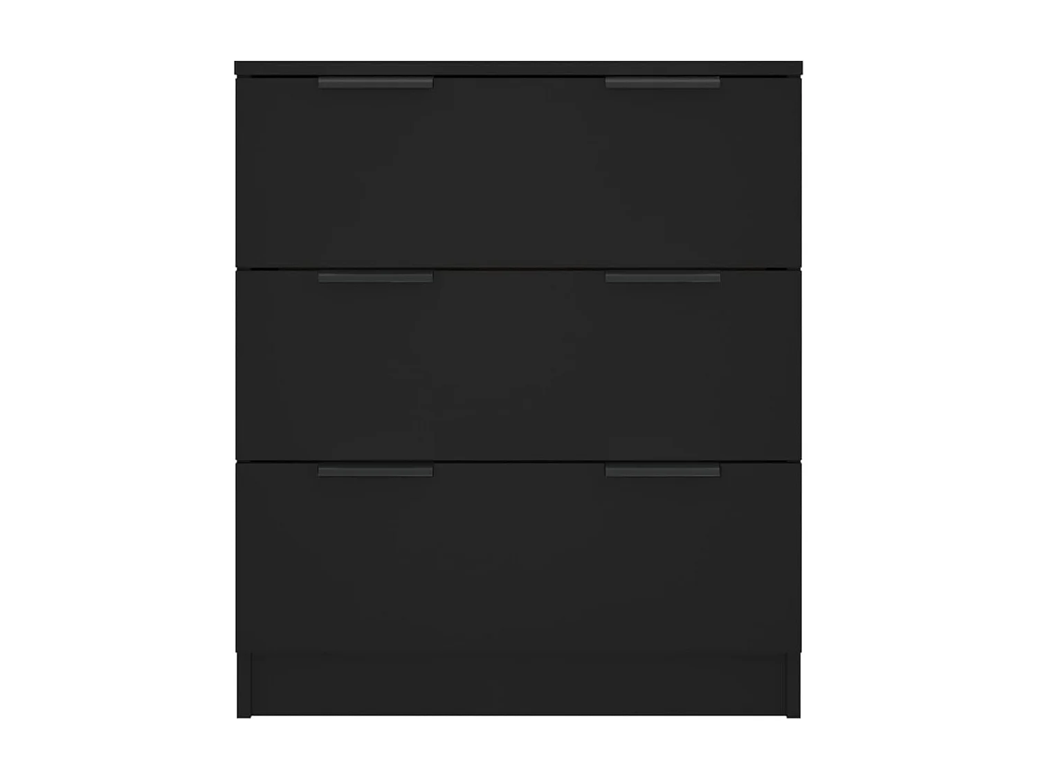 Buffet noir 60x30x70 cm bois d'ingénierie