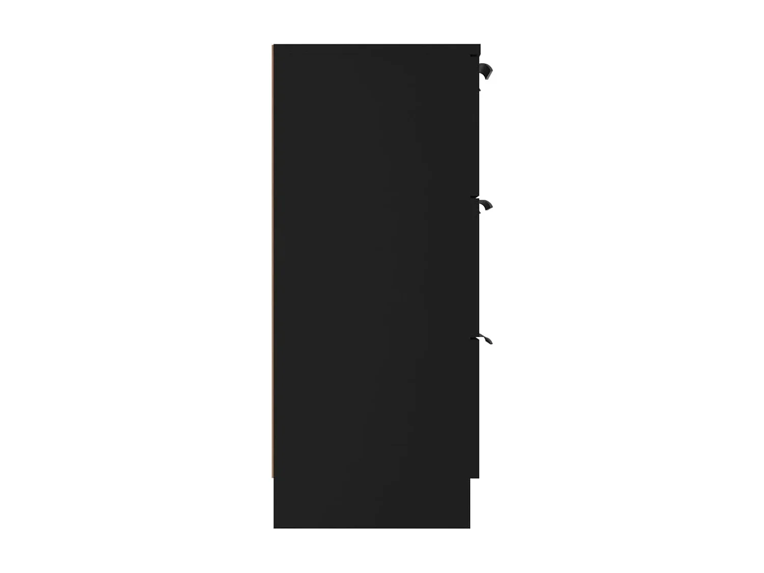 Buffet noir 60x30x70 cm bois d'ingénierie