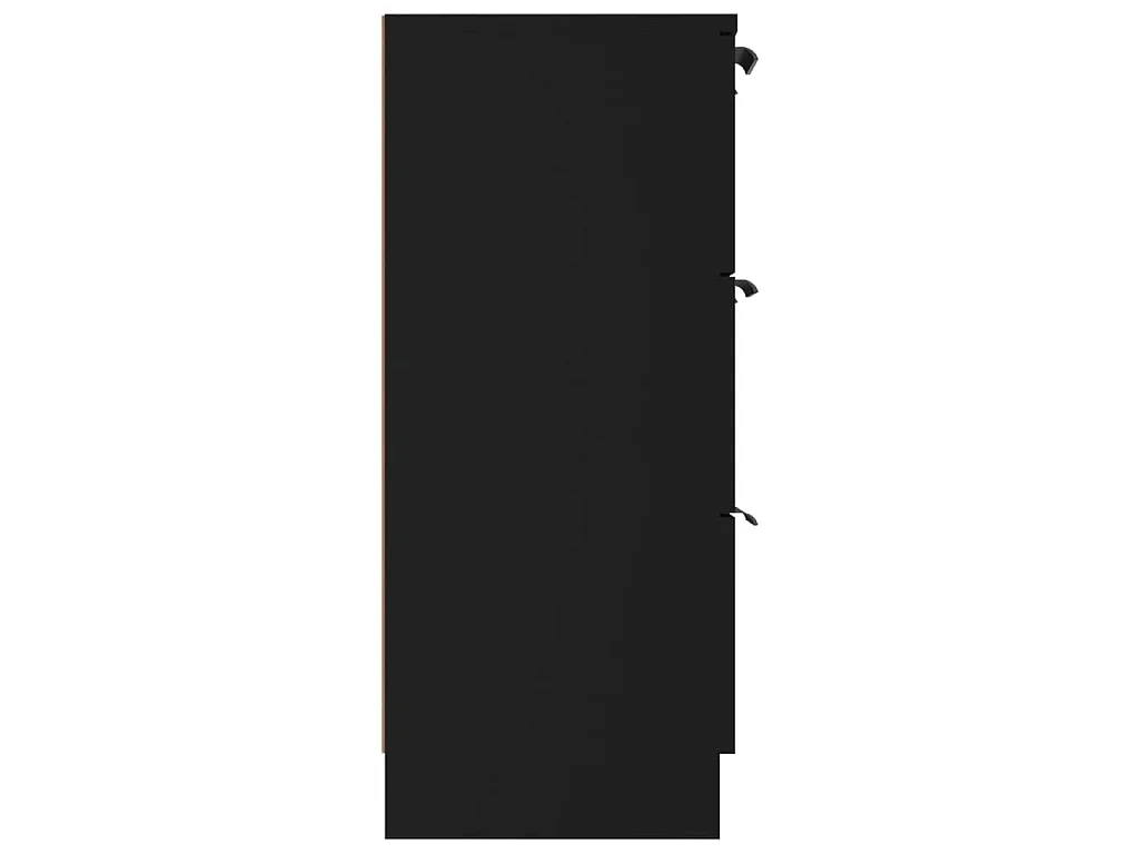 Dressoir 60x30x70 cm bewerkt hout zwart