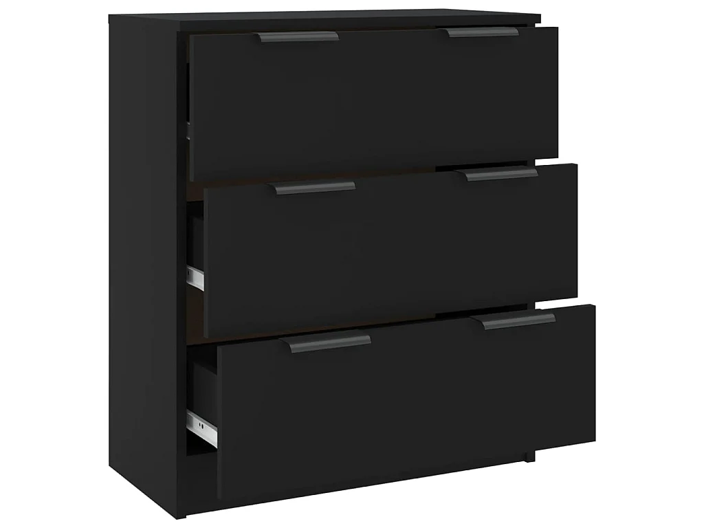 Dressoir 60x30x70 cm bewerkt hout zwart