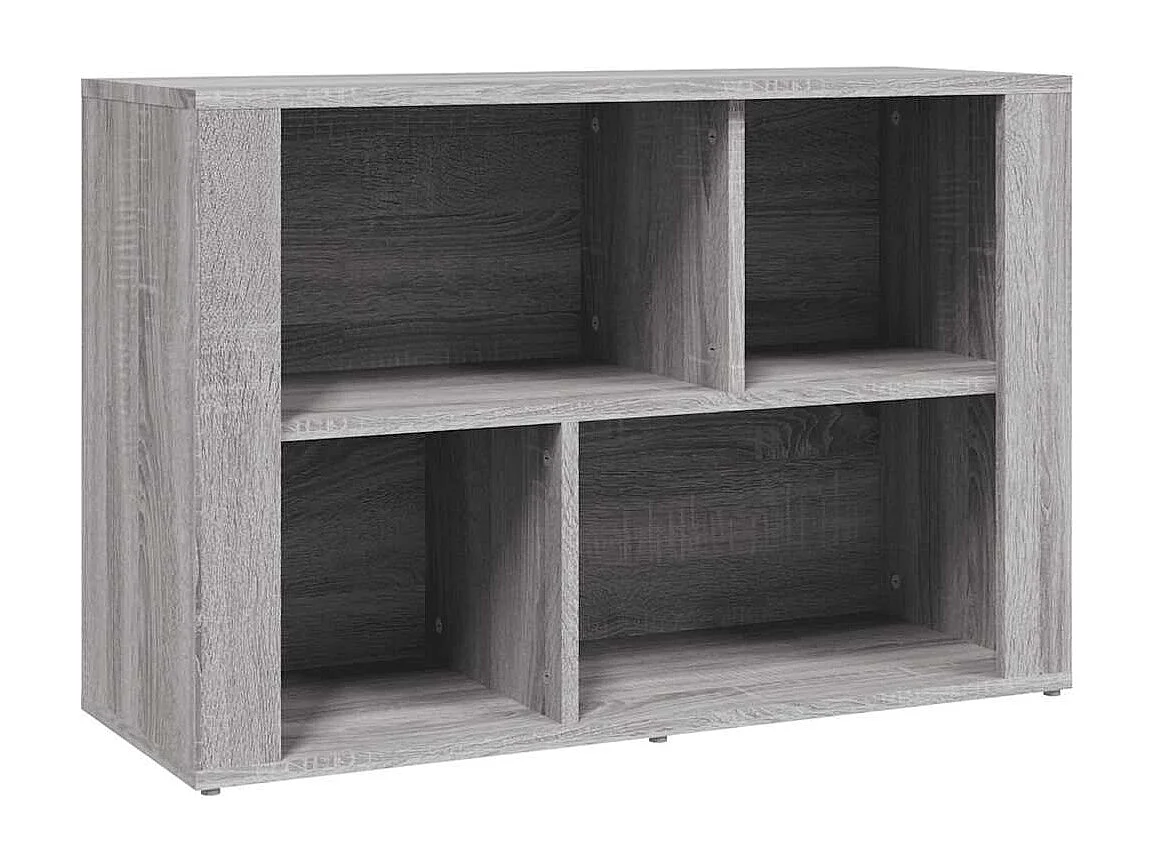 Dressoir 80x30x54 cm bewerkt hout grijs sonoma eikenkleurig