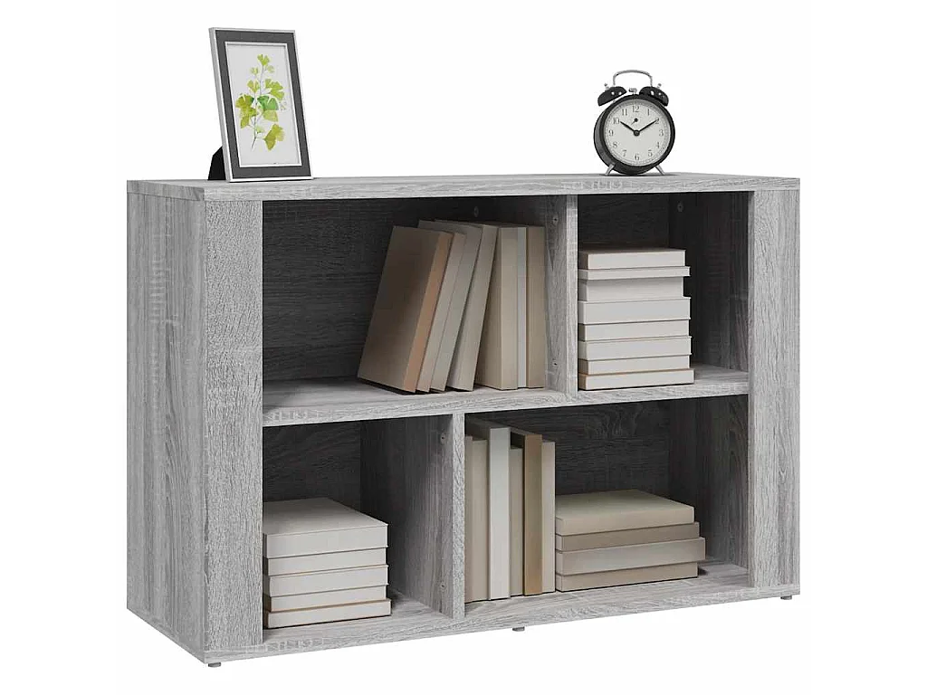 Dressoir 80x30x54 cm bewerkt hout grijs sonoma eikenkleurig