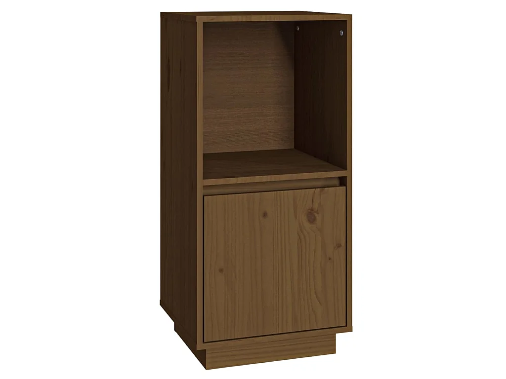 Buffet marron miel 38x35x80 cm bois massif de pin