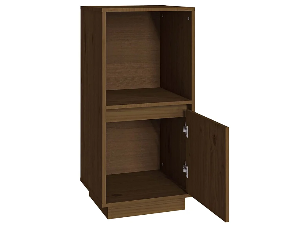Buffet marron miel 38x35x80 cm bois massif de pin