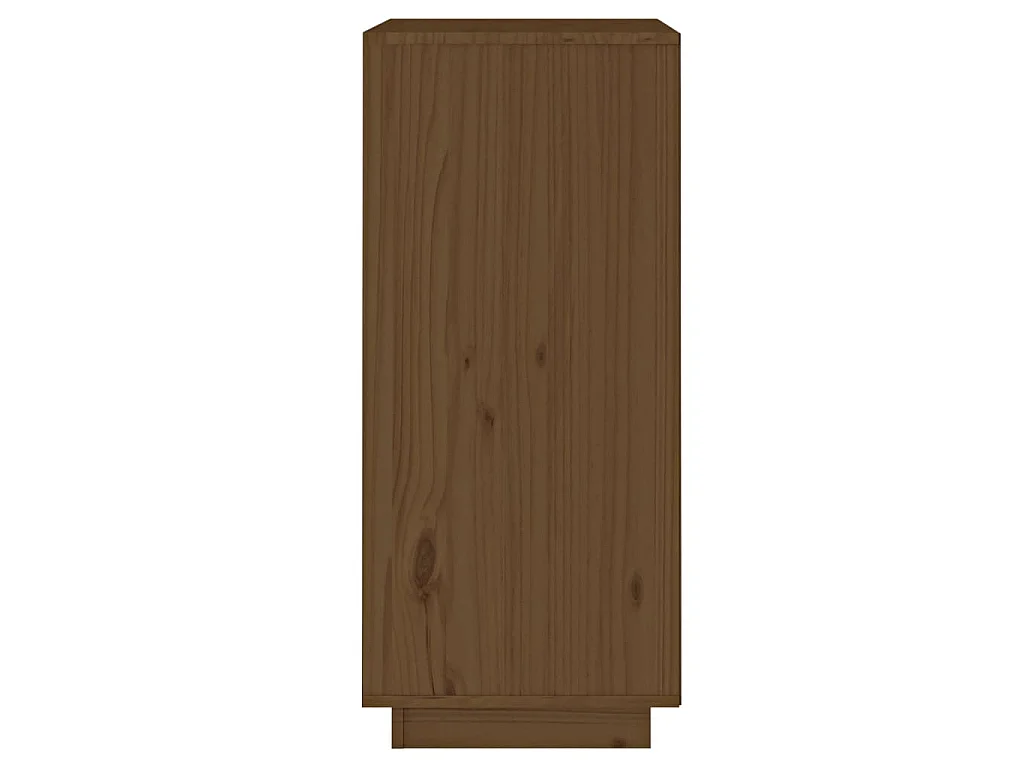 Buffet marron miel 38x35x80 cm bois massif de pin