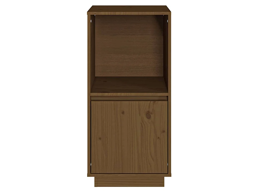Buffet marron miel 38x35x80 cm bois massif de pin