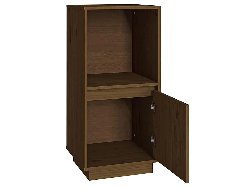 Buffet marron miel 38x35x80 cm bois massif de pin