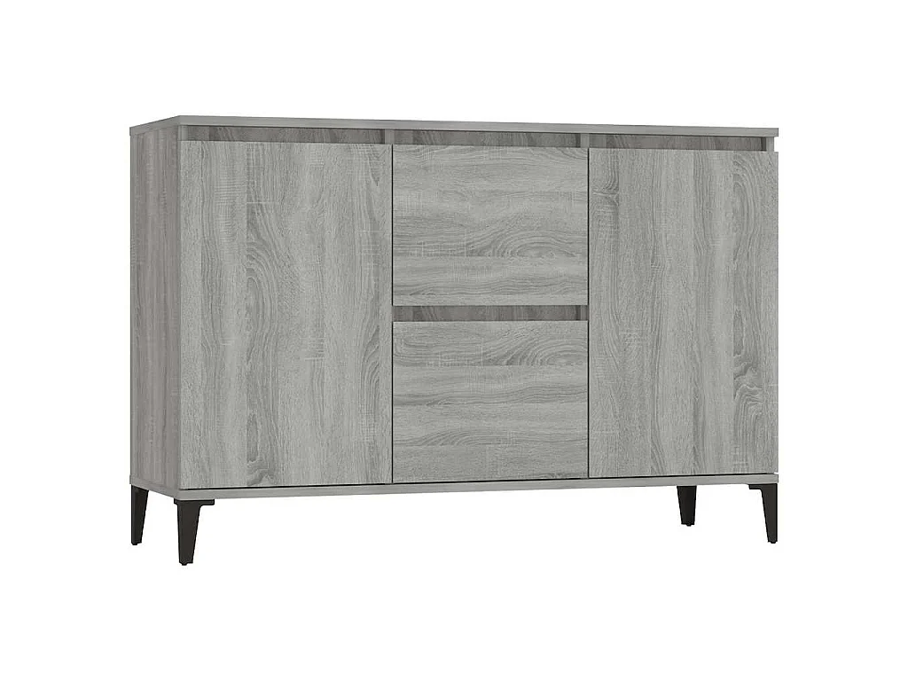 Aparador de madera contrachapada gris Sonoma 102x35x70 cm