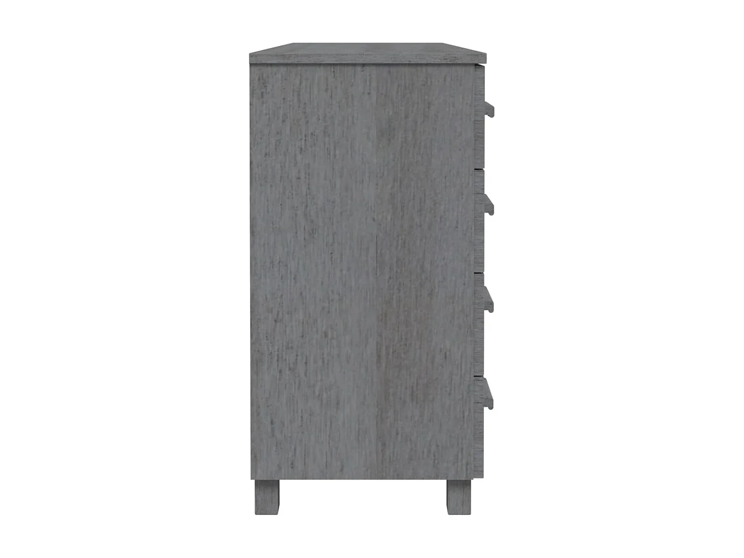 Sideboard HAMAR Dunkelgrau 113x40x80 cm Massivholz Kiefer